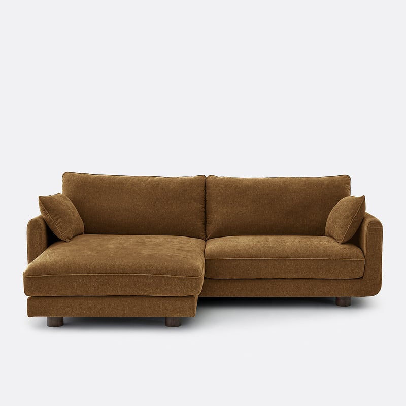 Wandecksofa, 3-sitzer, Aus Meliertem Polyester, Emilio
