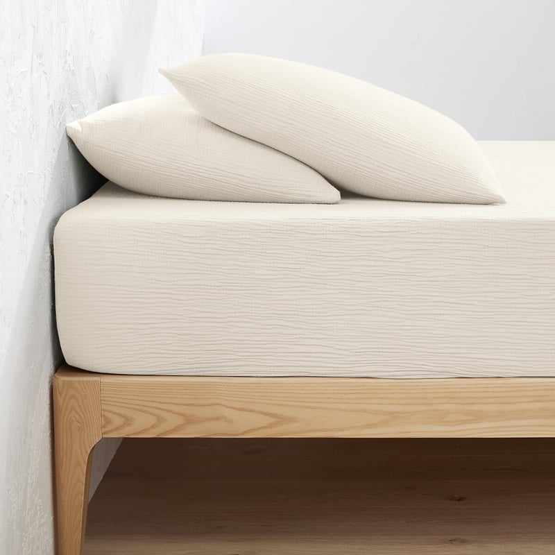 La Redoute Interieurs Fixleintuch Kumla Aus Baumwoll-musselin, Uni, Umschlag 30 Cm