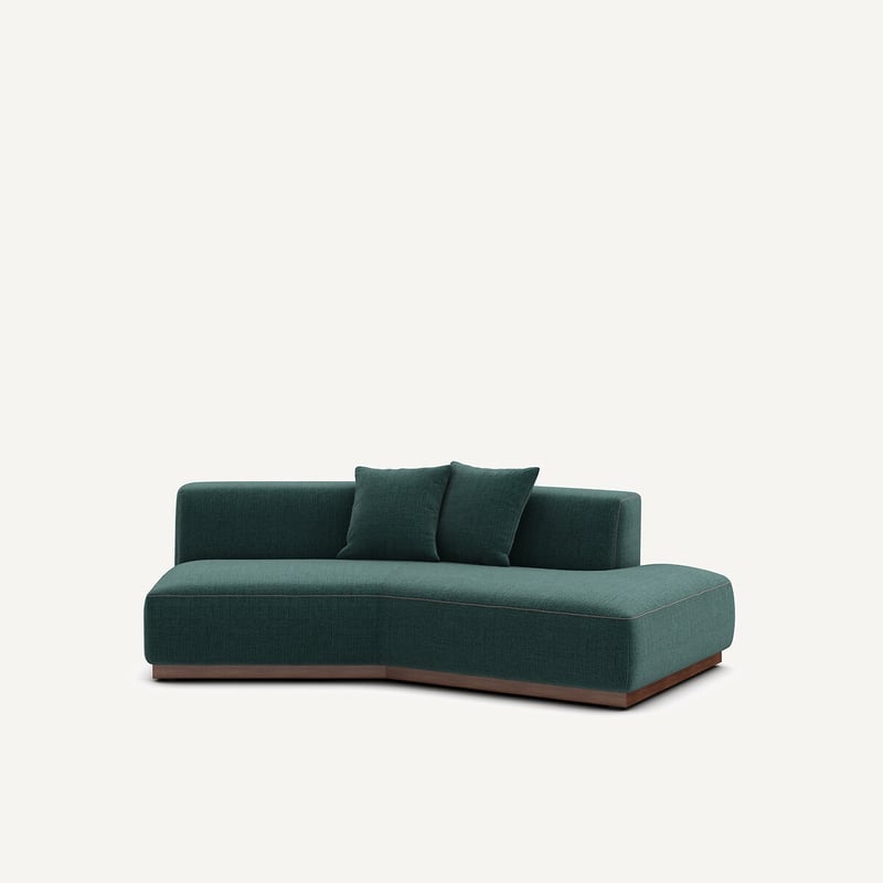 Am.pm Halbes Gerades Sofa Aus Jaspé-stoff, Jacopo