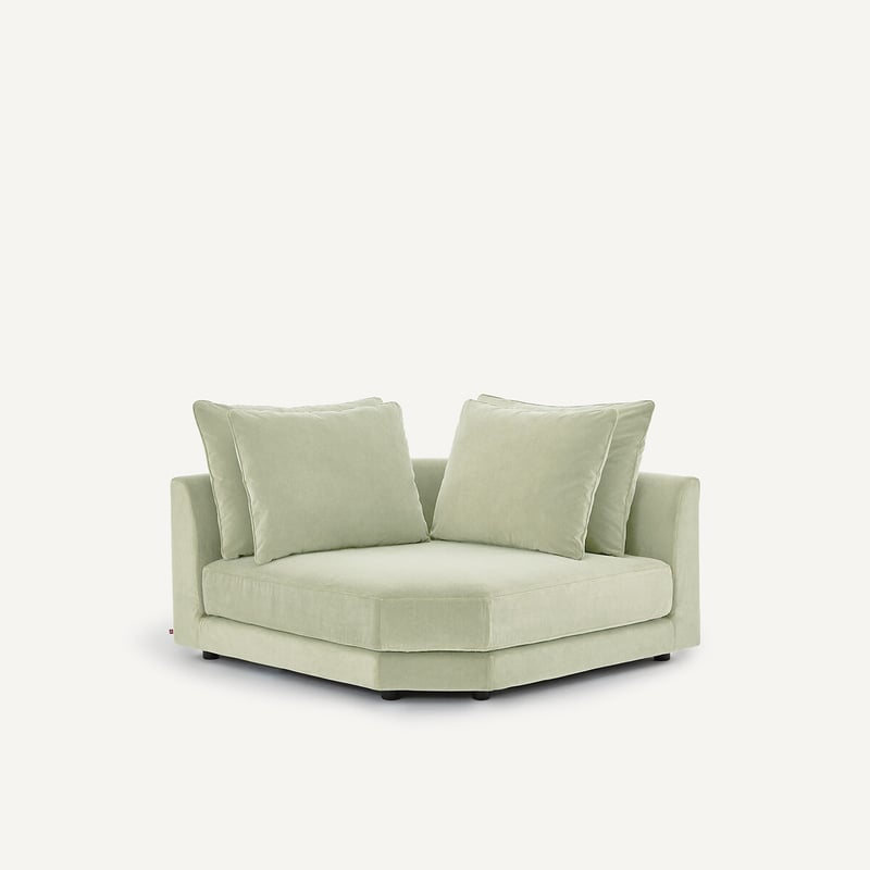 Am.pm Modulares Ecksofa In Stonewashed Velours, Tiberio
