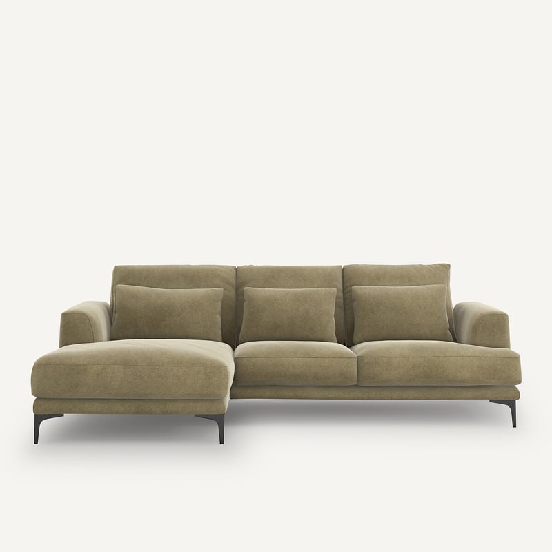 Am.pm Ecksofa Marsile Mit Ecke Links, Leinensamt