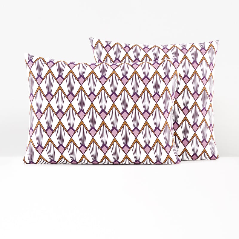 La Redoute Interieurs Kissenbezug Elisa Mauve, Baumwollperkal