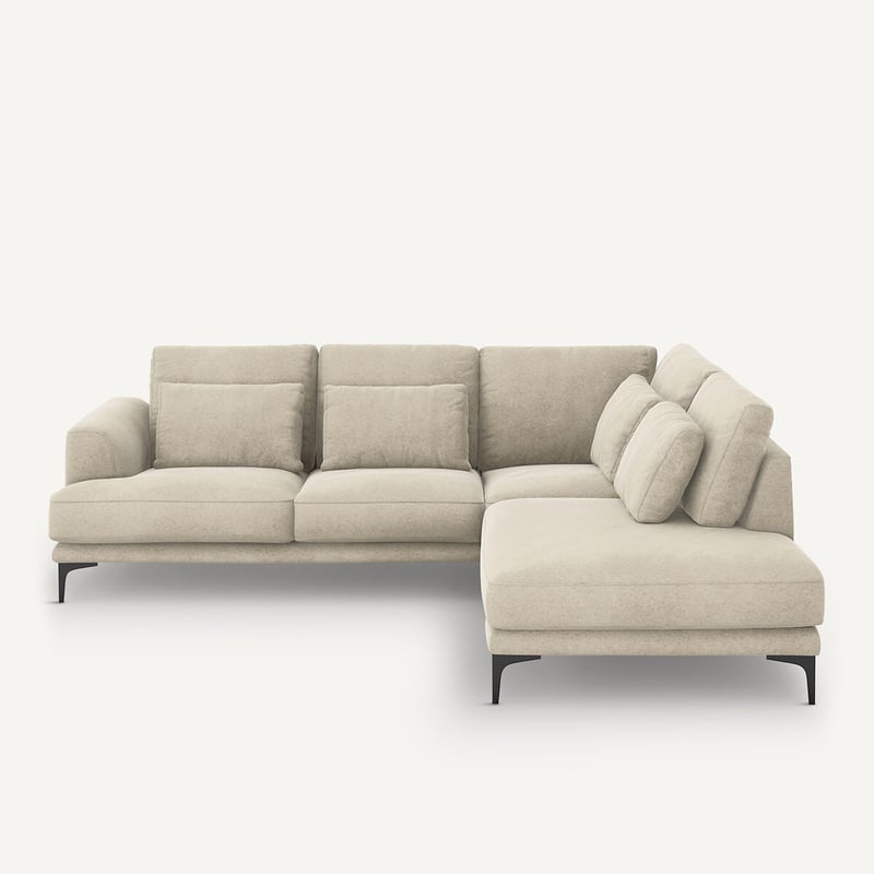Am.pm Geschlossenes Ecksofa Marsile Mit Ecke Rechts, Leinensamt