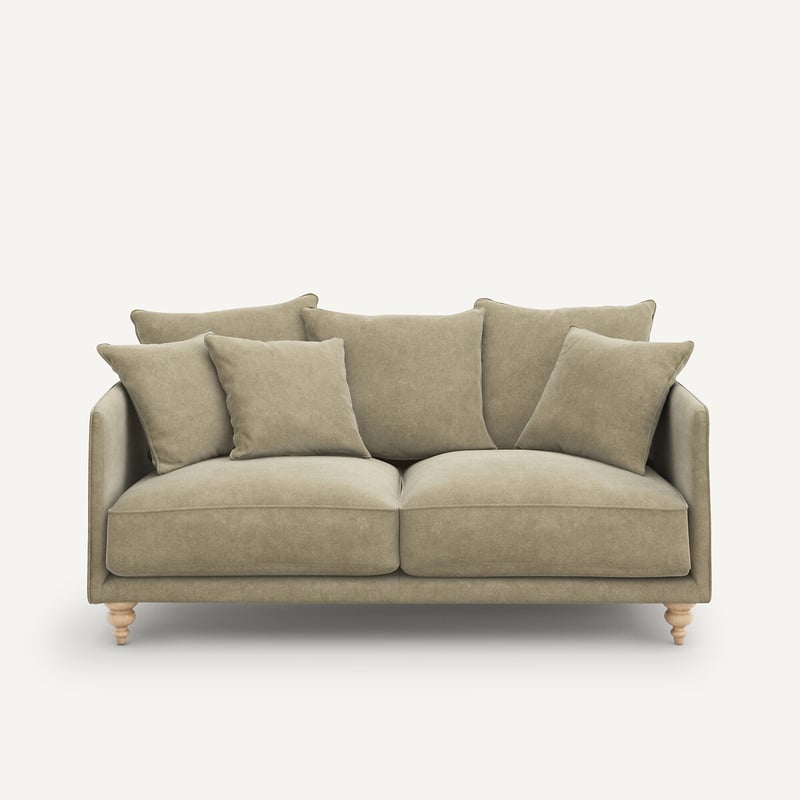 Am.pm Sofa 3p Compact Stonewashed Samt, Lazare