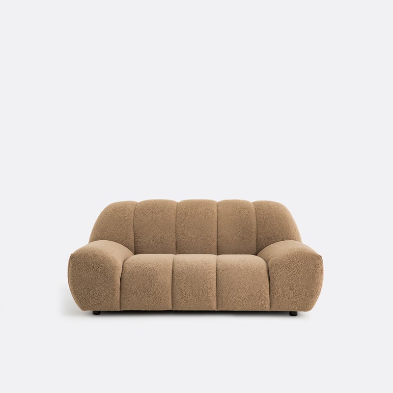 Sofa Mit Dickem Bouclé-bezug, 2-sitzer, Nuria