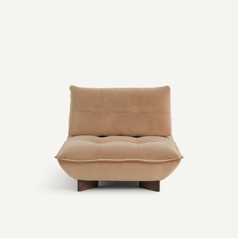 Am.pm Modularer Sessel Aus Stonewashed Velours, Kaori