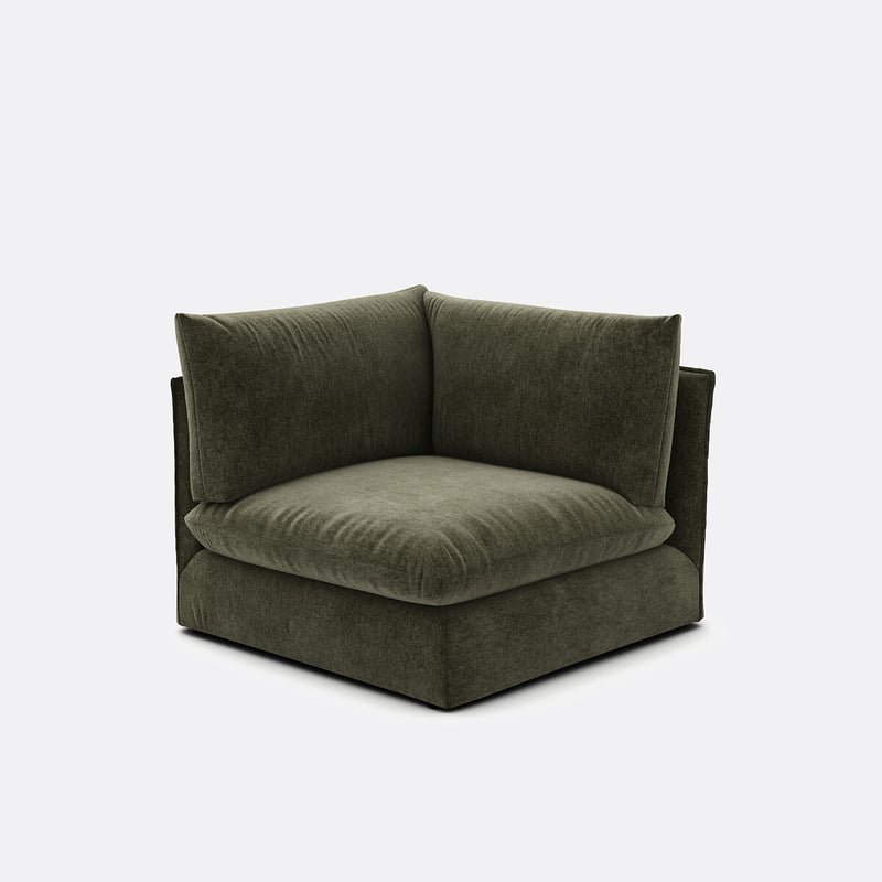 Eckelement Malo Für Modulares Sofa, Aus Meliertem Polyester