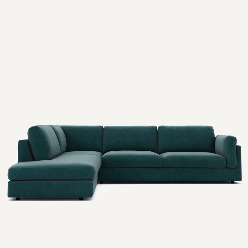 Am.pm Ecksofa Mit Meridian, Umwandelbar, Aus Samt, César