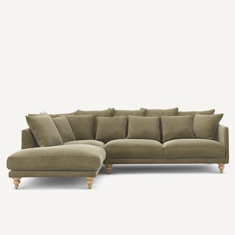 Am.pm Ecksofa Aus Leinenvelours, Lazare