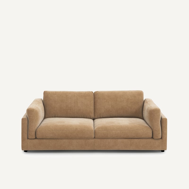 Am.pm Schlafsofa In Stonewashed Velours, Cesar