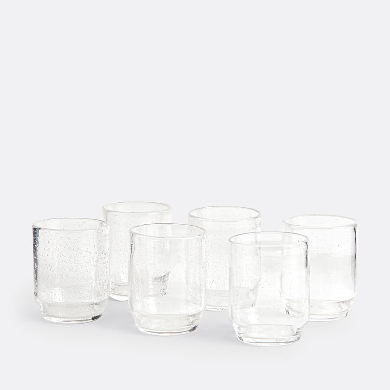 Set Von 6 Wassergläsern Aus Blasenglas, Faraji