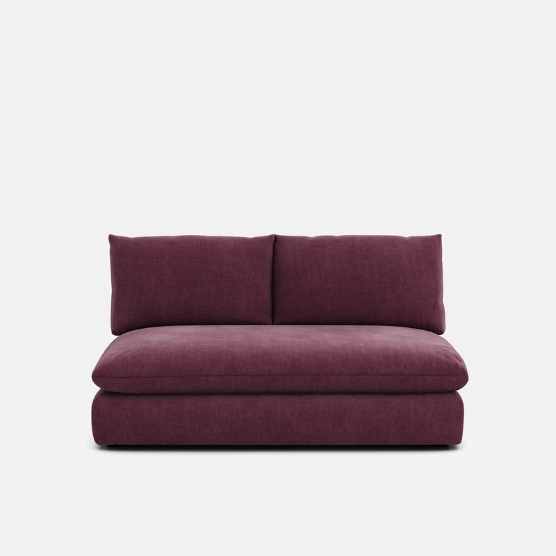 2-sitziges Bankelement Für Ein Modulares Sofa, In Strukturstoff, Malo