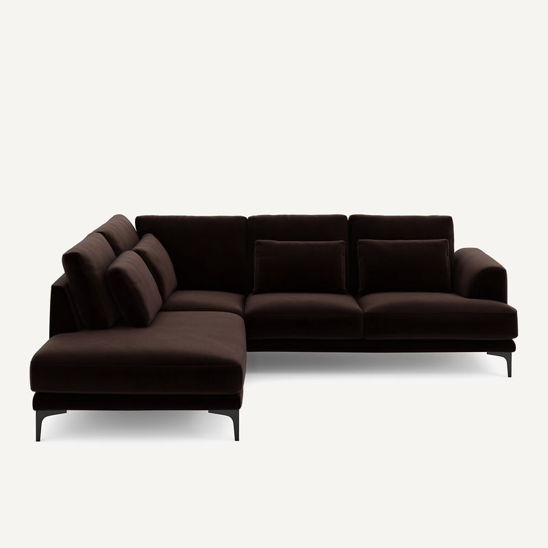 Am.pm Geschlossenes Ecksofa Marsile Mit Ecke Links, Samt