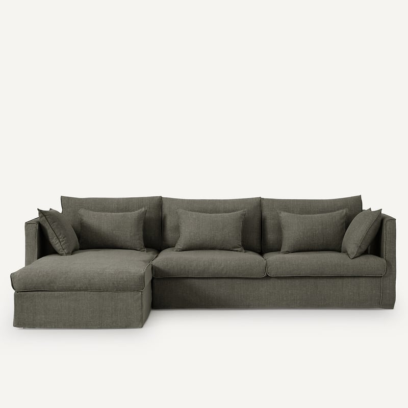 Am.pm Ecksofa, Aus Baumwolle Und Leinen, Camille