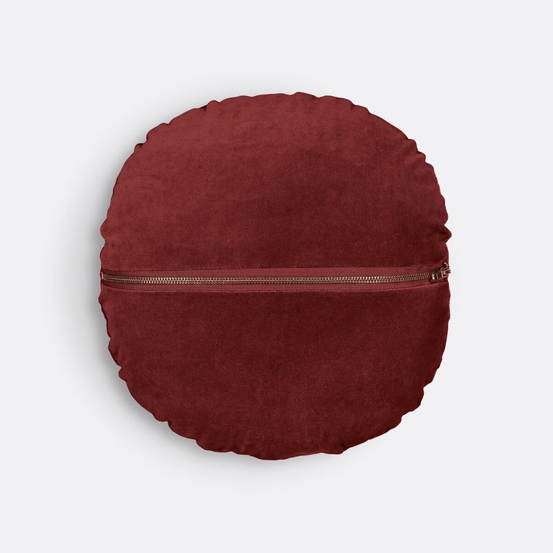 Kissen Velvet, Rund Mit Samtbezug