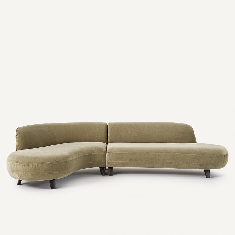 Am.pm X Emmanuel Gallina Ecksofa Aus Leinenvelours, Rosebury, Design Von Emmanuel Gallina