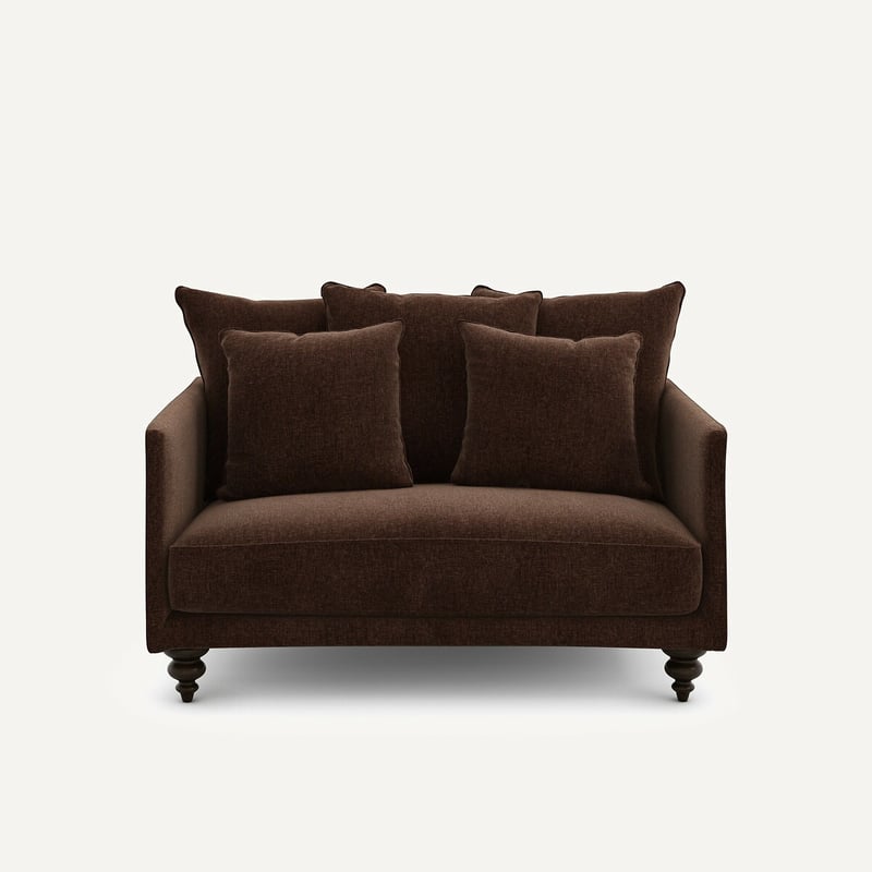 Am.pm Kompaktes 2-sitzer-sofa Aus Chenille-samt, Lazare