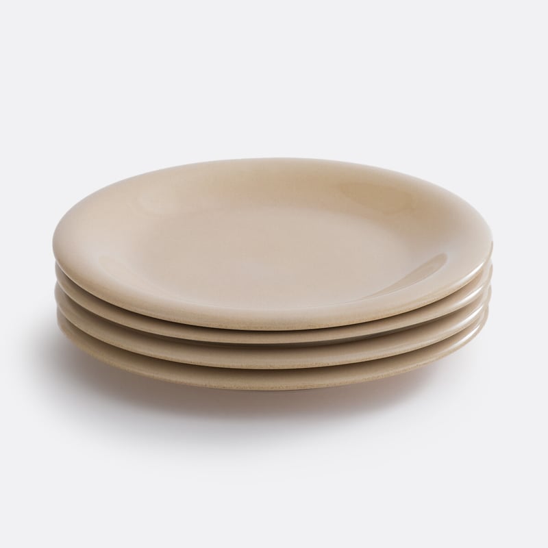 Set Aus 4 Flachen Tellern, Glasiertes Steingut, Toria