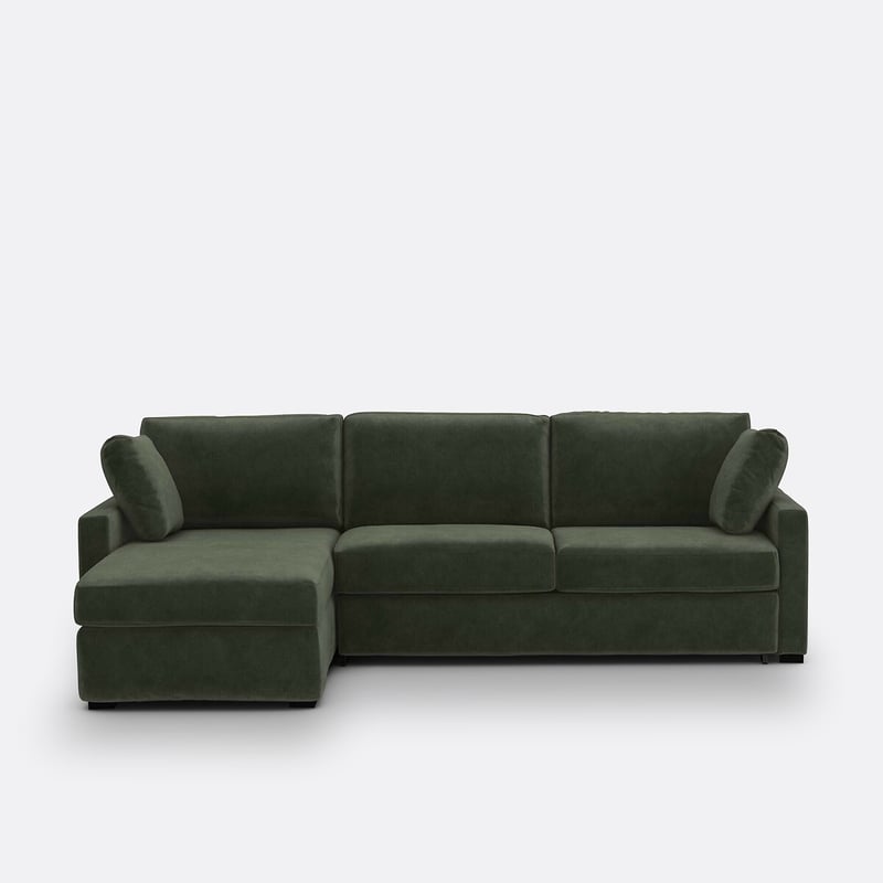 4-sitzer Ecksofa Timor Mit Schlaffunktion, Velours, Comfort Bultex®