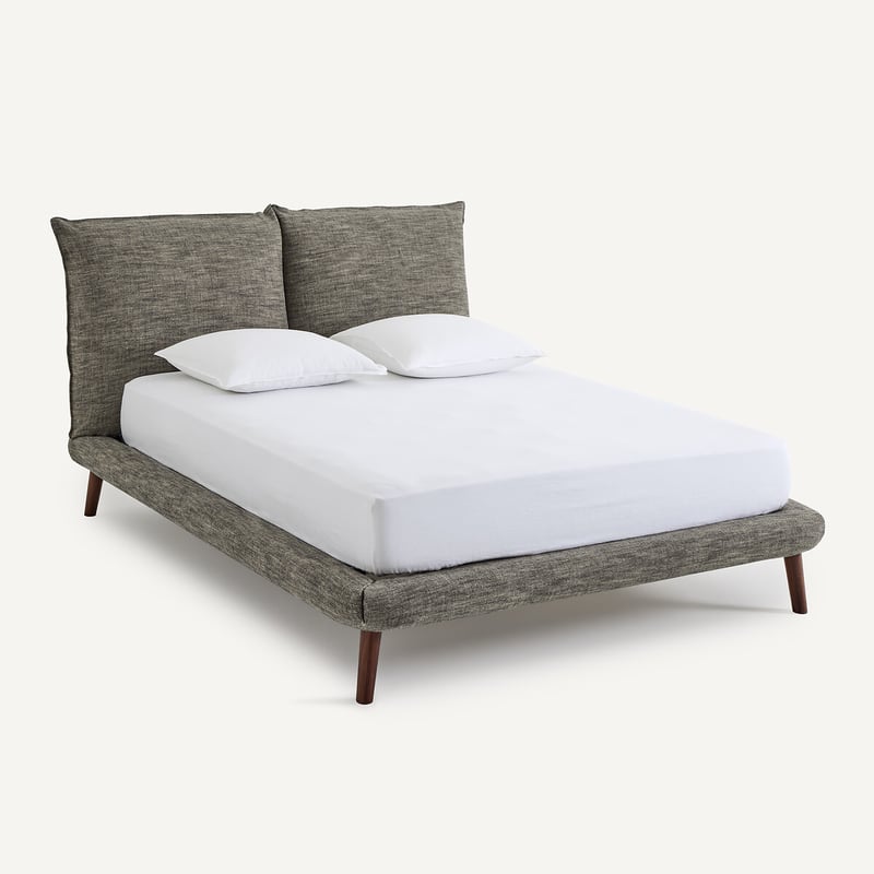 Emmanuel Gallina X Am.pm Bett Aus 100 % Leinen, 2 Plätze, Aurore, Design Emmanuel Gallina