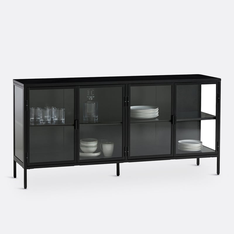 La Redoute Interieurs Vitrinen-sideboard Harlem Mit 4 Türen, Stahl