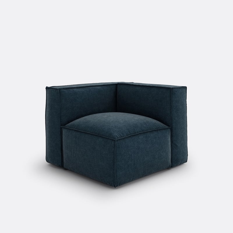 Eckelement Seven Für Ein Modulares Sofa, Aus Strukturiertem Velours