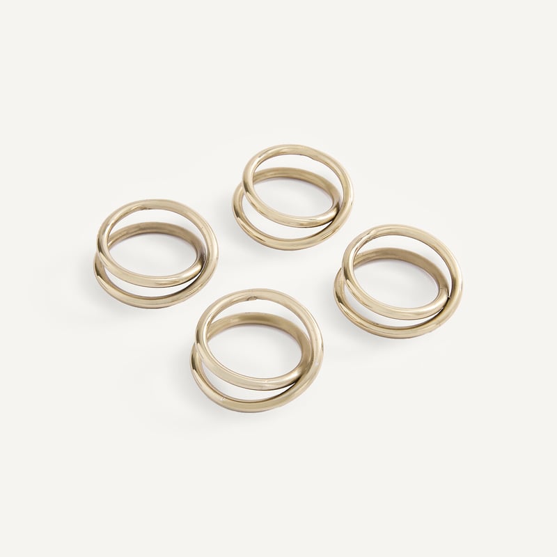 Am.pm Set Aus 4 Serviettenringen Duetti, Aus Aluminium Aus Aluminium, Duetti