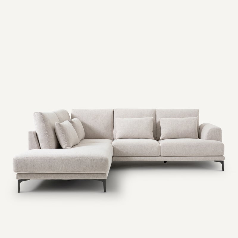 Am.pm Geschlossenes Ecksofa Marsile Mit Ecke Links, Tweed-optik