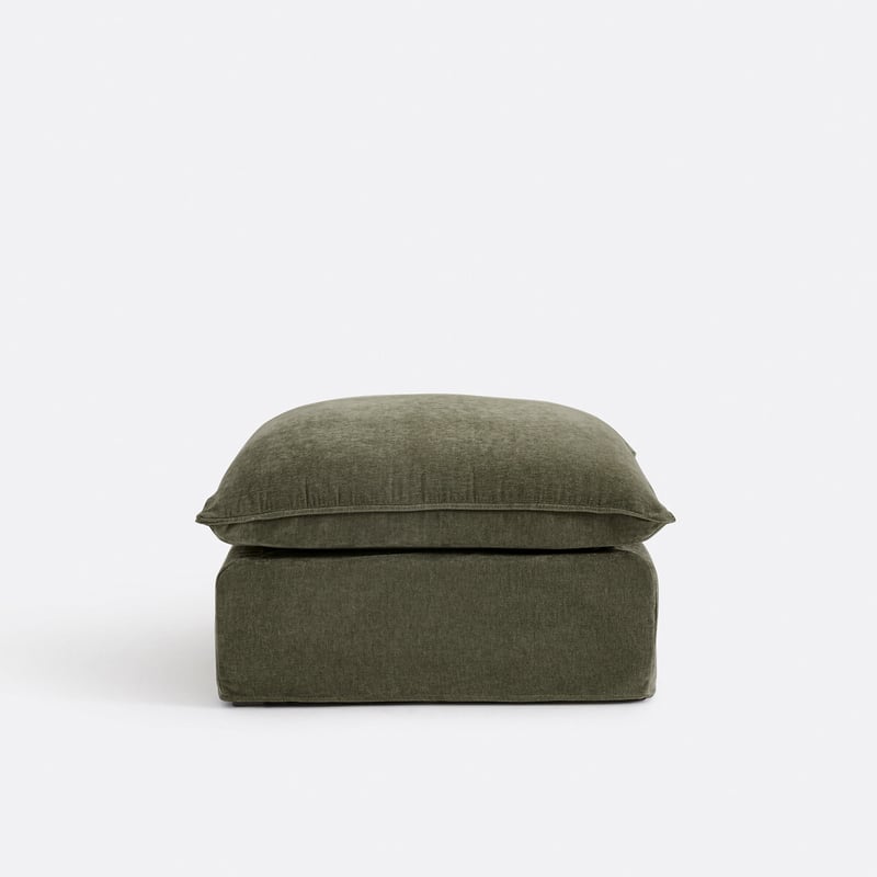 Hocker Odna, Abnehmbarer Bezug, Aus Meliertem Polyester