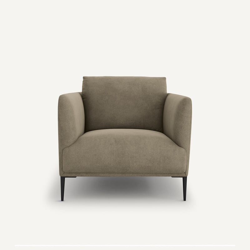 Emmanuel Gallina X Am.pm Sessel, Stonewashed Velours, Oscar, Design Emmanuel Gallina