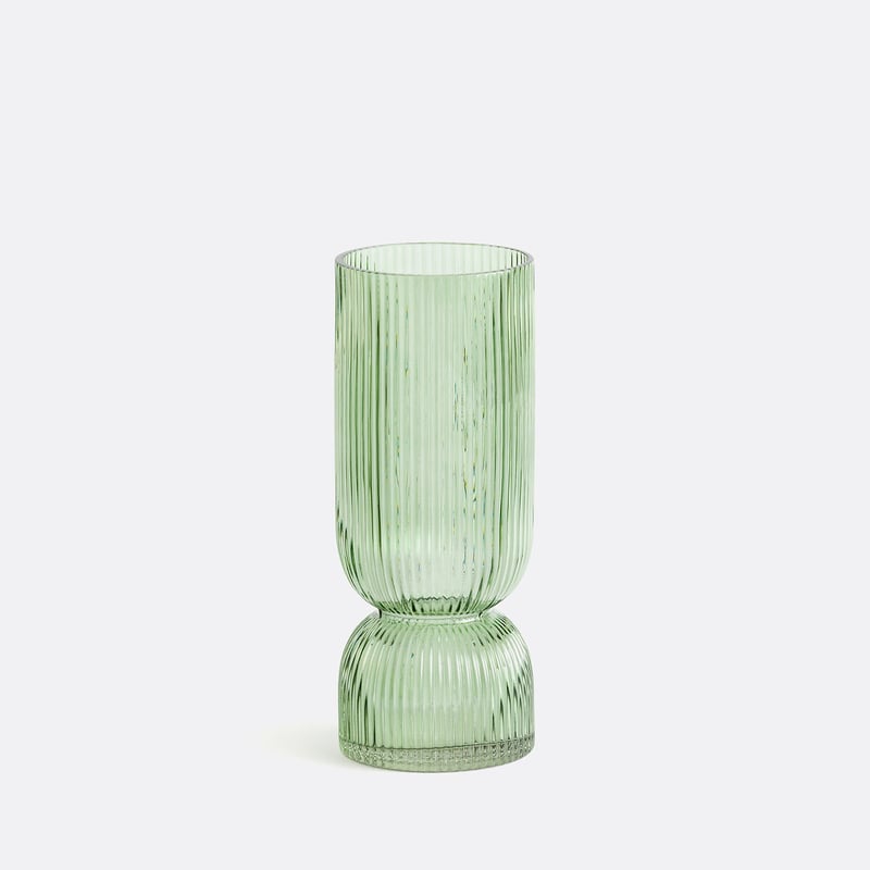 La Redoute Interieurs Vase Valira, Rillenglas, H. 26 Cm