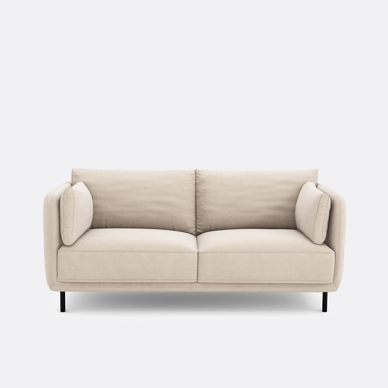 Gerades Sofa Victor, 2-sitzig, Aus Strukturgewebe