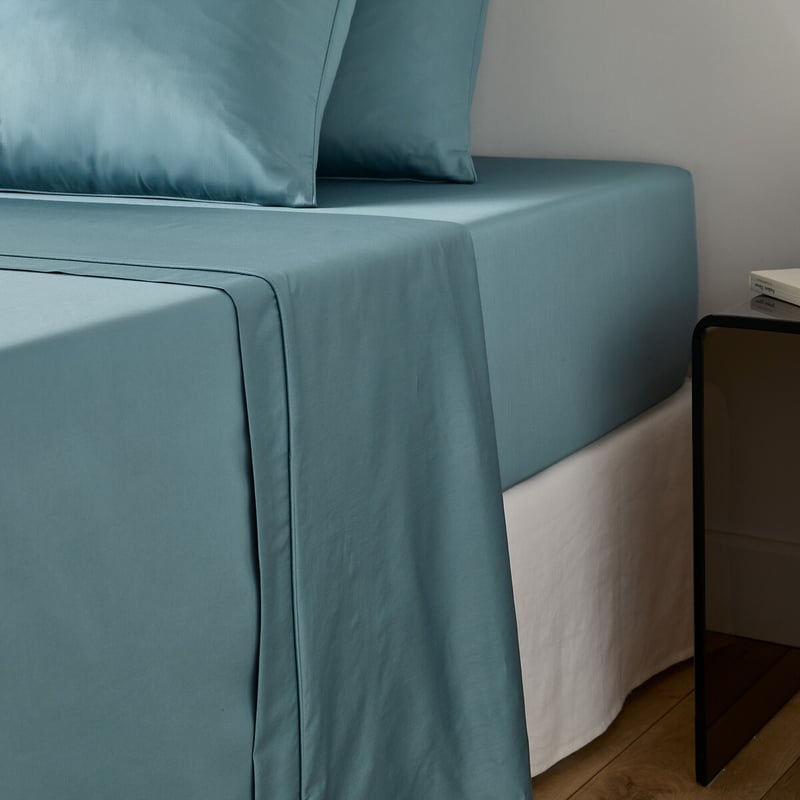 La Redoute Interieurs Unifarbenes Flachbettlaken Aus Baumwollsatin, 153 Fäden, Opal