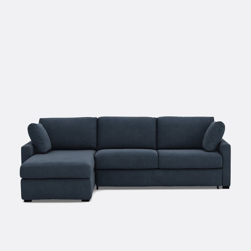 Eckschlafsofa Timor, 4-sitzer, Cordsamt, Schaumstoff