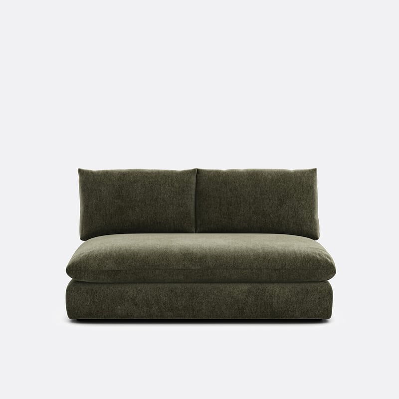 2-sitziges Sitzelement Malo, Für Modulares Sofa, Aus Meliertem Polyester