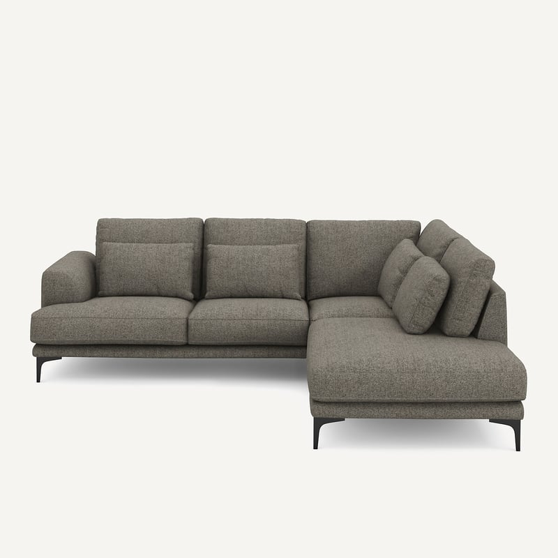 Am.pm Geschlossenes Ecksofa Marsile Mit Ecke Rechts, Tweed-optik