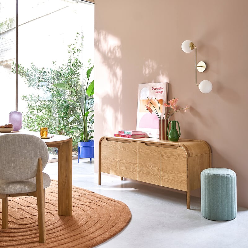 La Redoute Interieurs Niedriges Sideboard Lipa, Aus Eiche Und Furnier