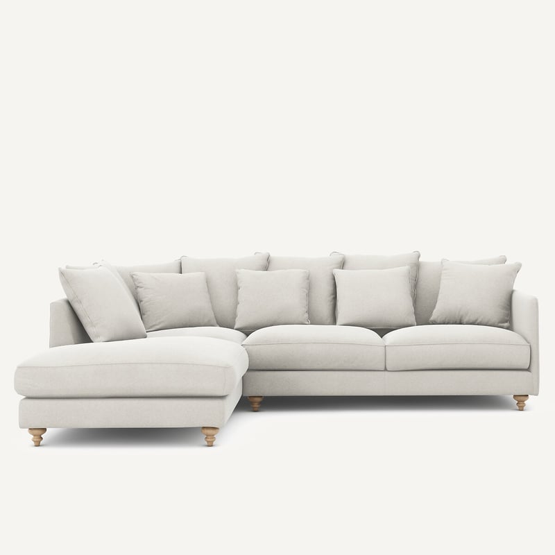 Am.pm Umbaubares Ecksofa Aus Leinenvelours, Lazare