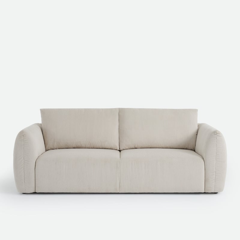 Gerades Sofa Edith, 3- Oder 4-sitzer, Aus Mittelbreitem Cordstoff
