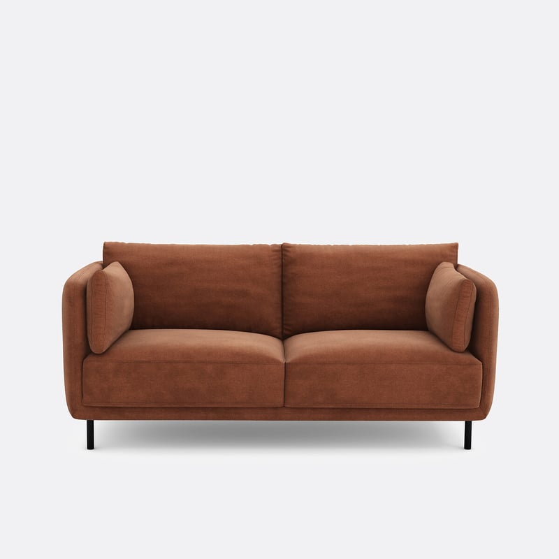 Gerades Sofa Victor, 2-sitzig, Aus Strukturgewebe