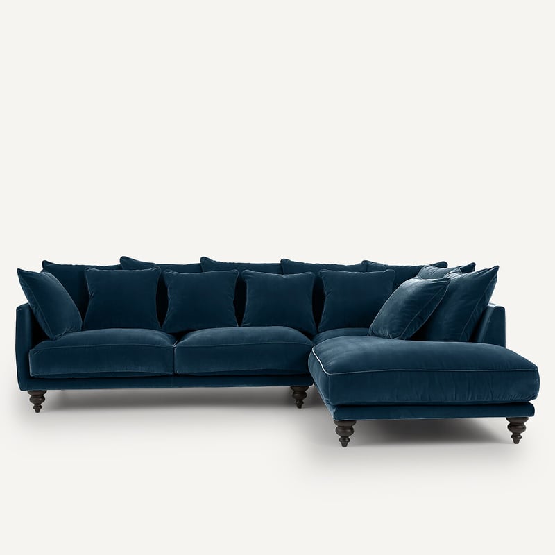 Am.pm Ecksofa, Aus Samt, Lazare