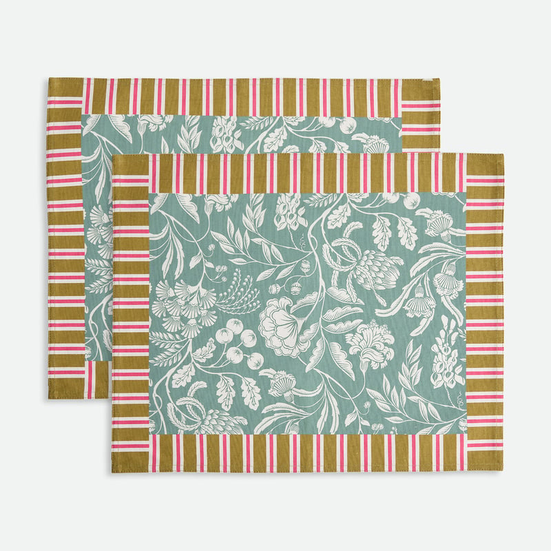 La Redoute Interieurs 2er-set Bedruckte Tischsets Linda Aus Baumwolle
