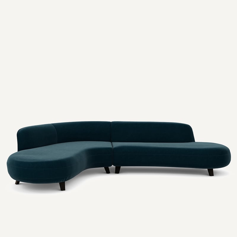 Am.pm X Emmanuel Gallina Ecksofa Aus Samt, Rosebury, Design Emmanuel Gallina