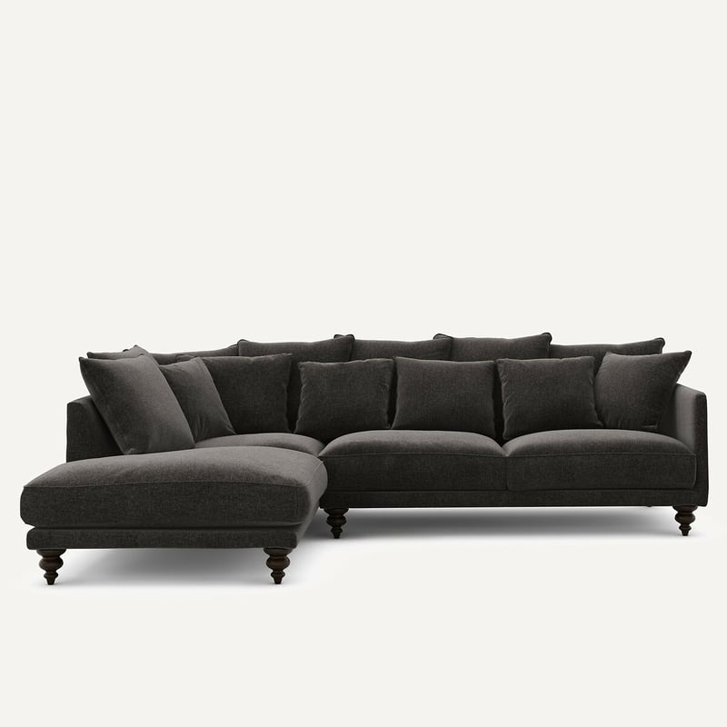 Am.pm Ecksofa Aus Chenille-velours, Lazare