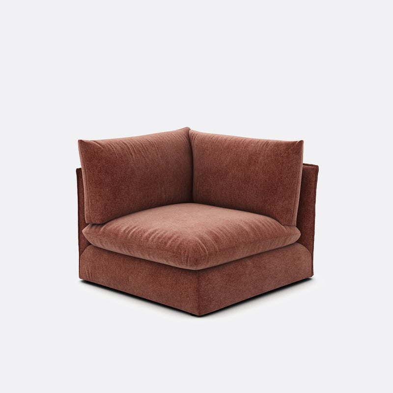 Eckelement Malo Für Modulares Sofa, Aus Meliertem Polyester