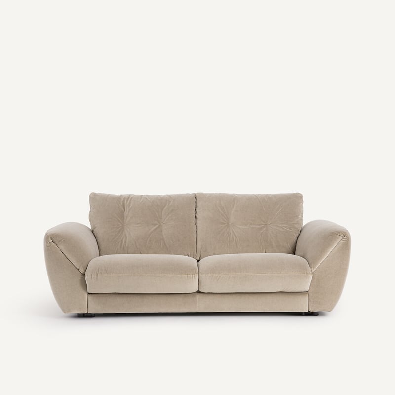 Am.pm 3-sitzer-sofa, Umwandelbar, Stonewashed-velours, Edgar
