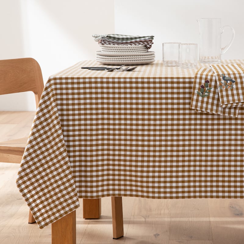 La Redoute Interieurs Tischdecke Mit Webkaro Bethany, Gewaschene Baumwolle