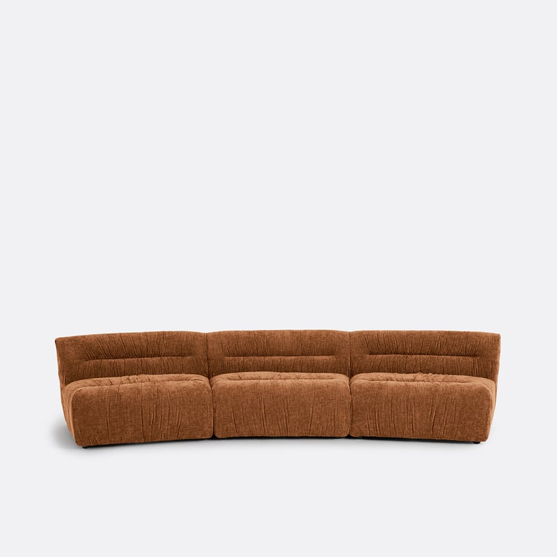 3-sitzer Anreihsofa, Aus Geflammter Chenille, Sweety