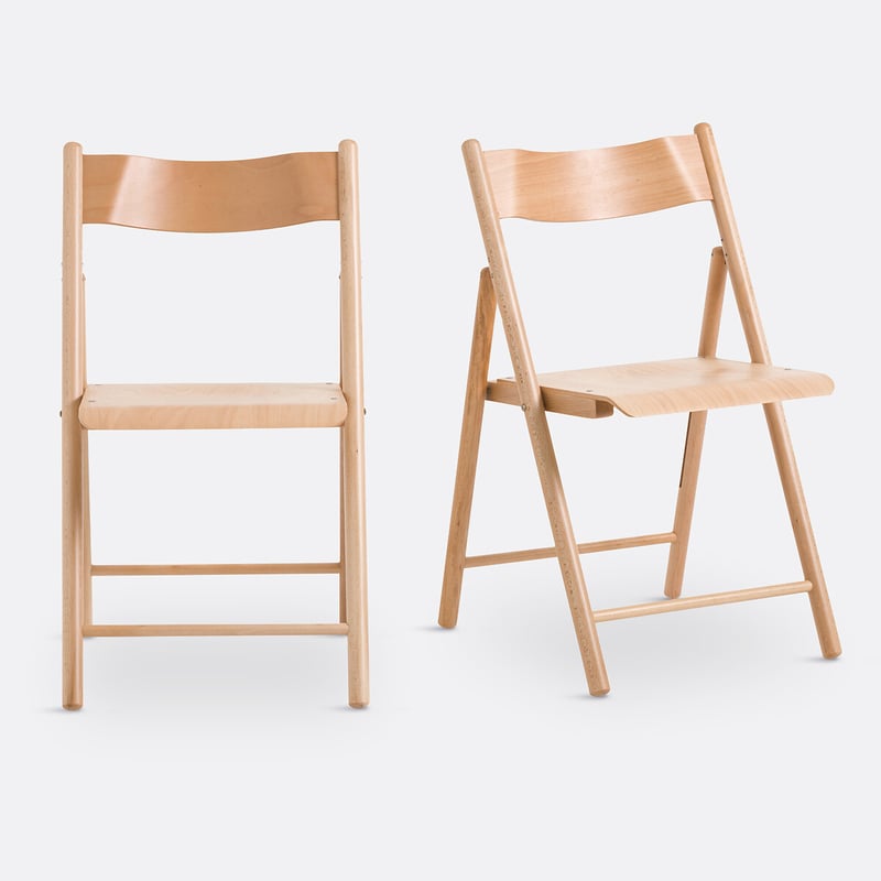 2er-set Klappstühle Buche Und Furnier, Panni