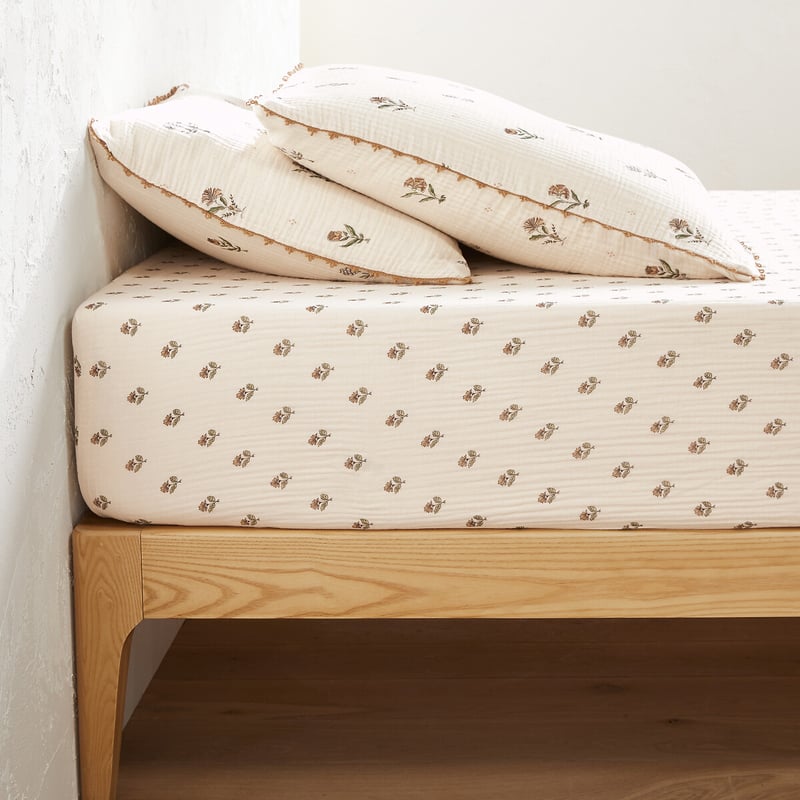 La Redoute Interieurs Fixleintuch Emeline, Baumwoll-musselin, Umschlag 30 Cm